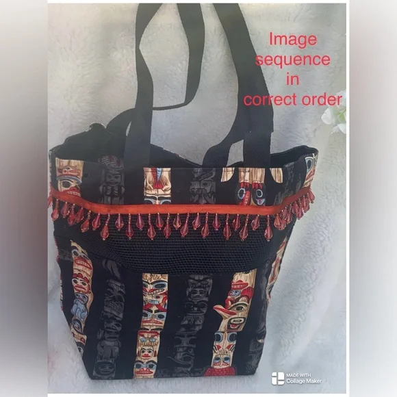 NEW ⭐️ ARTISAN 💼 1 of a Kind, TOTE Totem Pole, quality designed - Picture 5 of 16